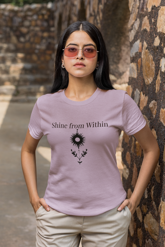 Spiritual Graphic Tee - 'Shine from Within' Unisex Garment-Dyed T-shirt