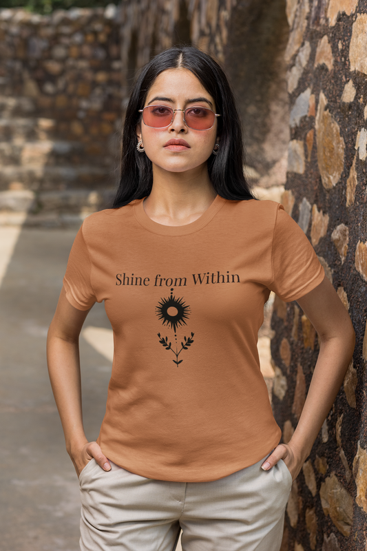 Spiritual Graphic Tee - 'Shine from Within' Unisex Garment-Dyed T-shirt