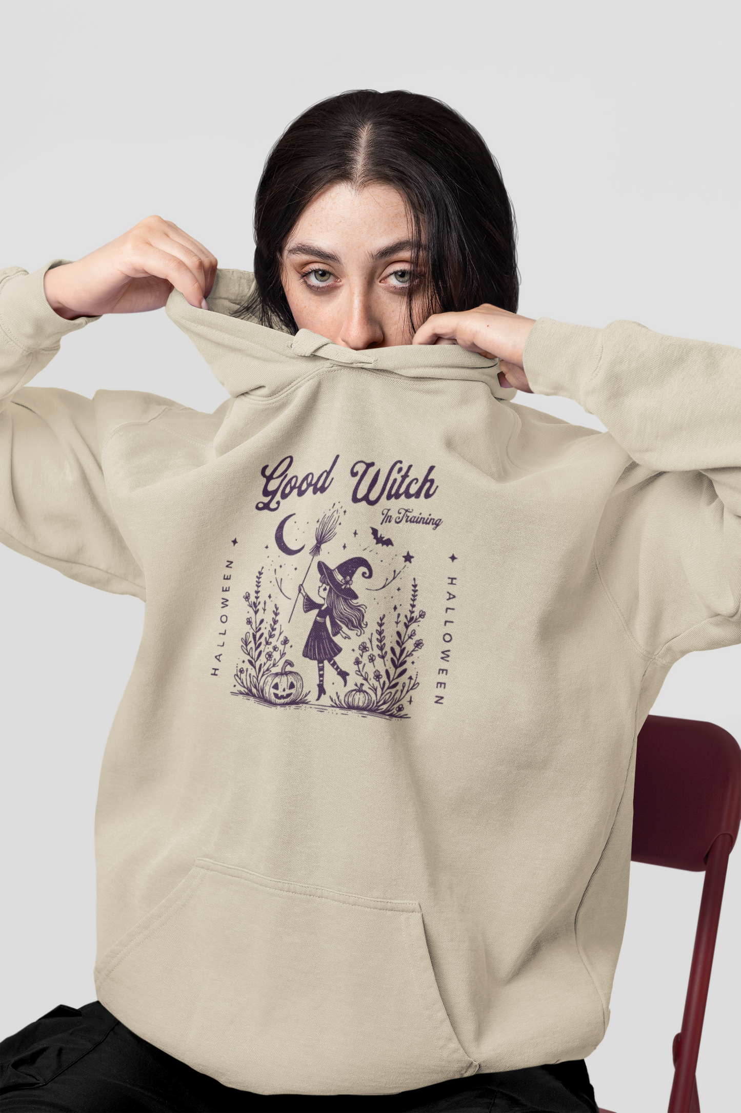 Good Witch in Training Hoodie – Cute Halloween Witch Sweatshirt for Women